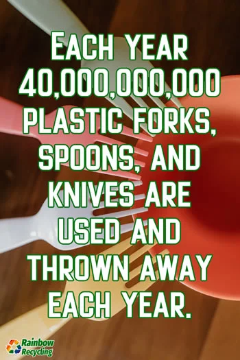 Are plastic utensils recyclable?